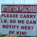 farmers poaching sign